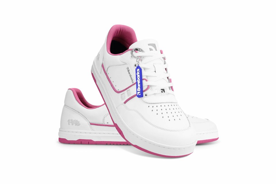 Barefoot Sneakers Barebarics Arise - White & Raspberry Pink