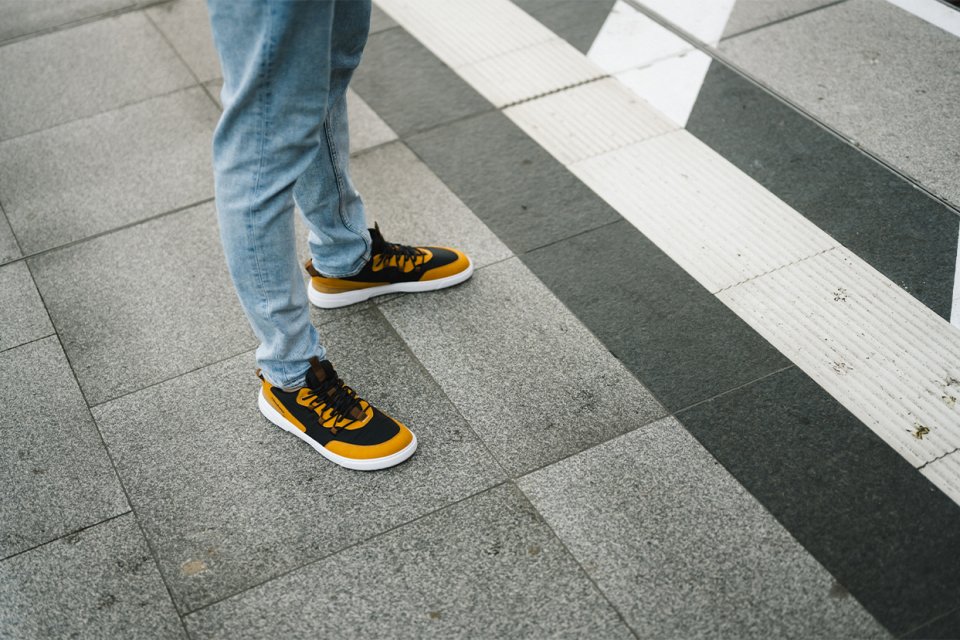 Barefoot Sneakers Barebarics - Revive - Golden Yellow & Black