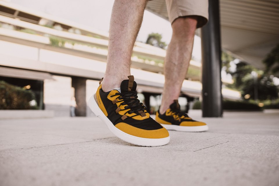 Barefoot Sneakers Barebarics Revive - Golden Yellow & Black