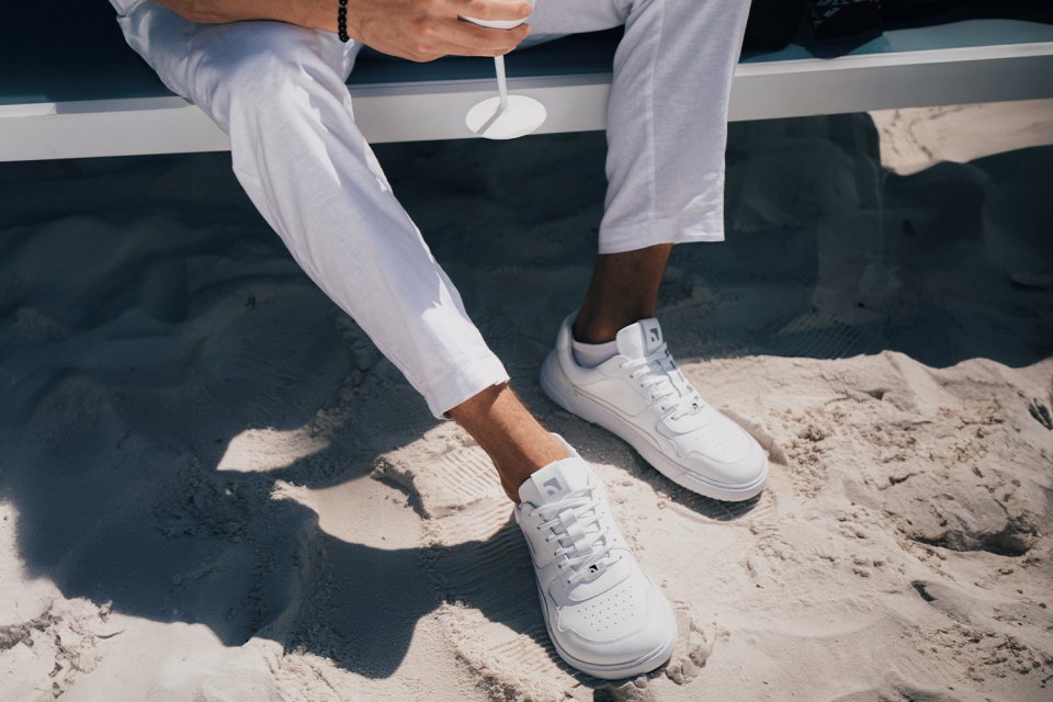 Barefoot Sneakers Barebarics Zing - All White - Leather