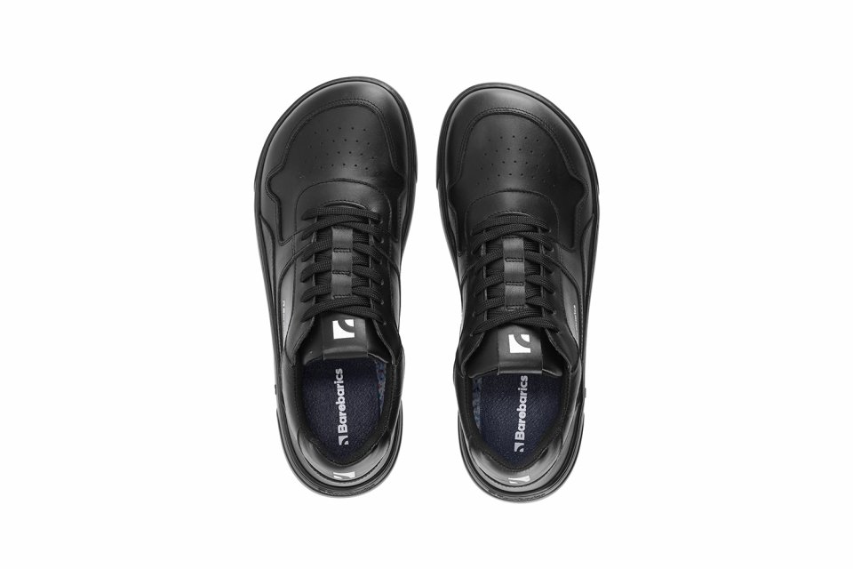 Barefoot Sneakers Barebarics Zing - Black & White - Leather