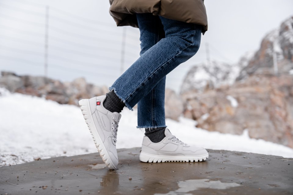 Barefoot Sneakers Barebarics Zing Frost - Light Grey & White