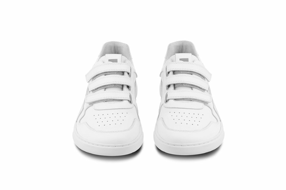 Barefoot tenisky Barebarics Zing Velcro - All White - Leather