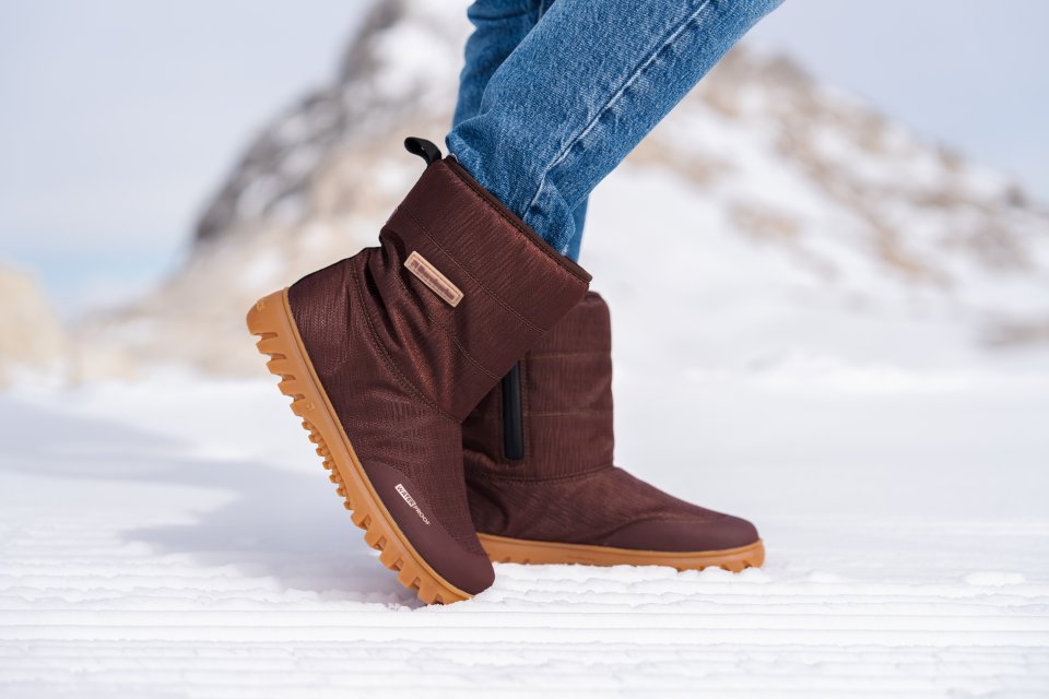 Winter Barfußschuhe Barebarics PolarStride - Copper Brown