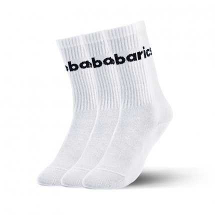 Barebarics - Barfußsocken - Crew - White - Big logo - 3 pack