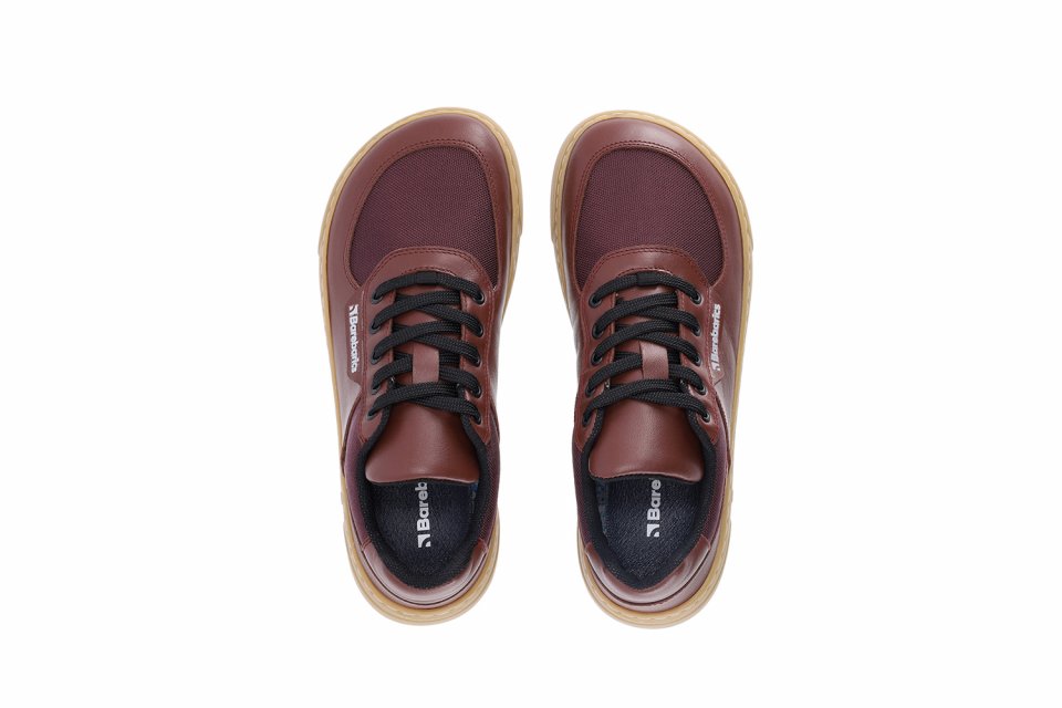 Barefoot tenisky Barebarics Bravo - Maroon Brown