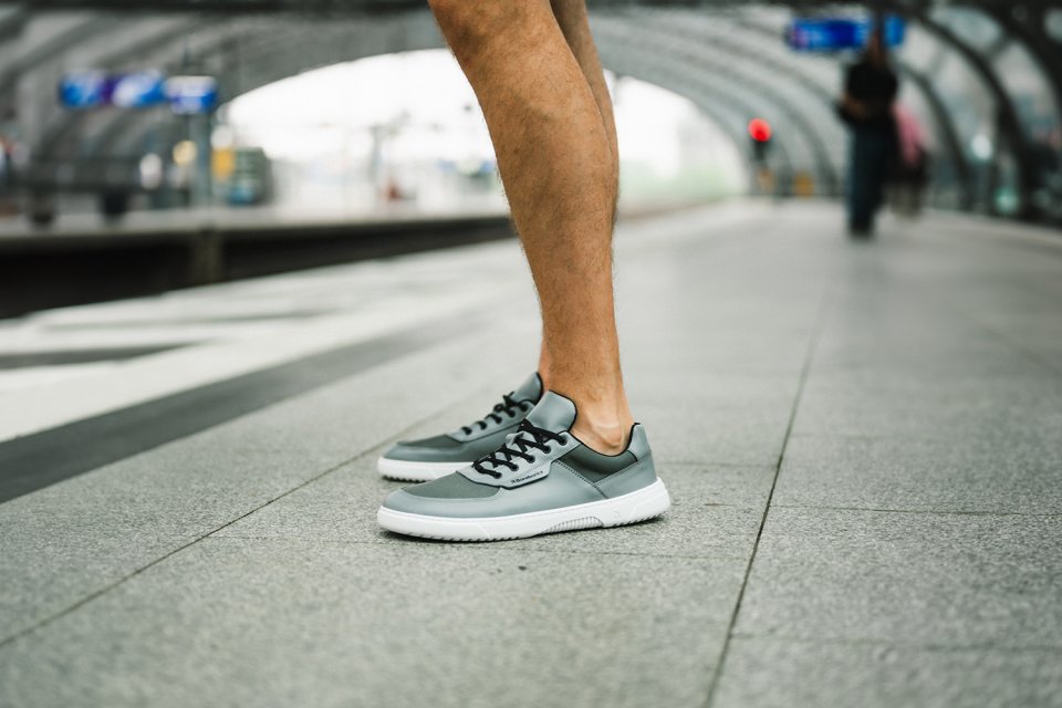 Barefoot Sneakers Barebarics Bravo - Grey & White