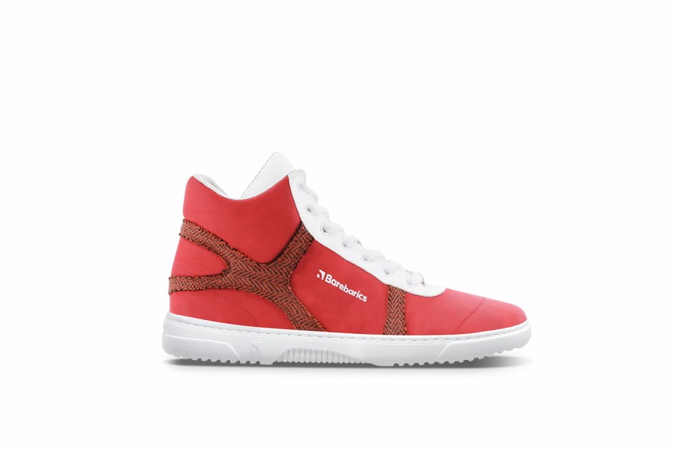 Barefoot Sneakers Barebarics Hifly - Red & White