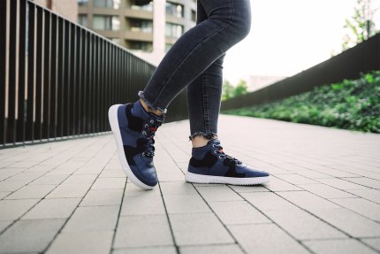 Barefoot Sneakers Barebarics Lynx - Dark Blue & White