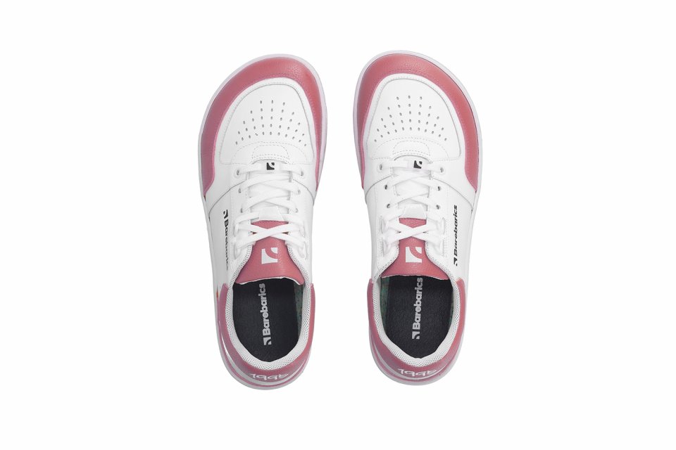 Barefoot Sneakers Barebarics Wave - White & BubbleGum Pink