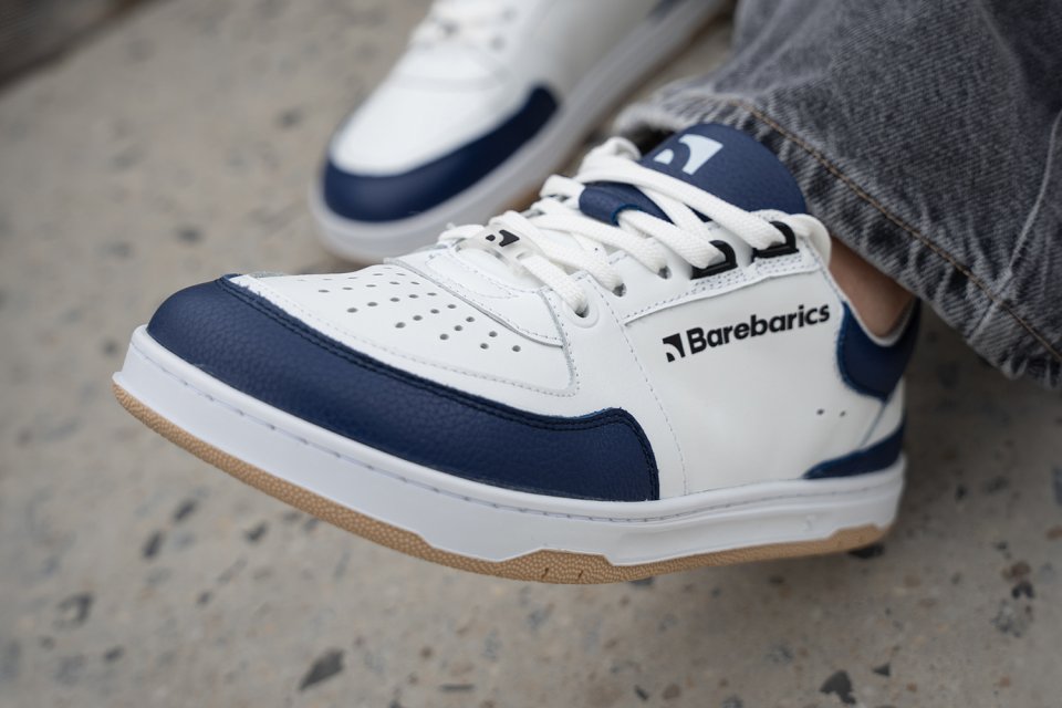 Barefoot tenisky Barebarics Wave - White & Dark Blue