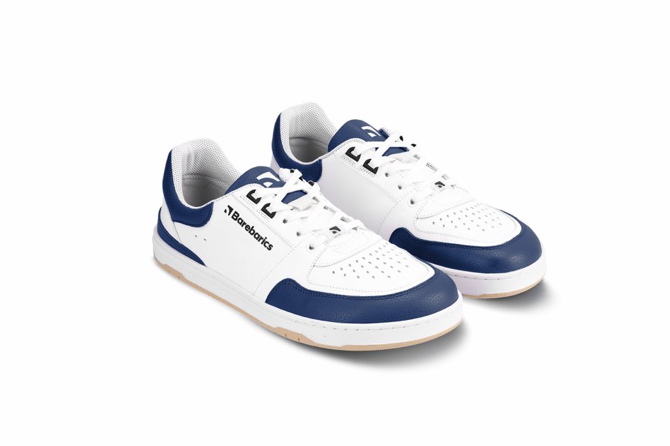 Barefoot Sneakers Barebarics Wave - White & Dark Blue