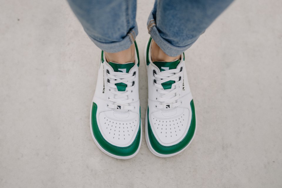 Barefoot Sneakers Barebarics Wave - White & Dark Green