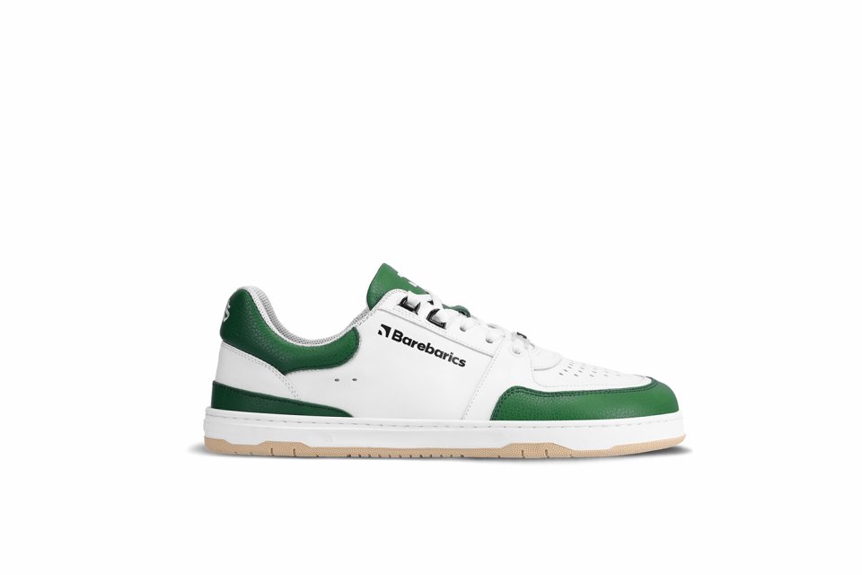 Barefoot tenisky Barebarics Wave - White & Dark Green