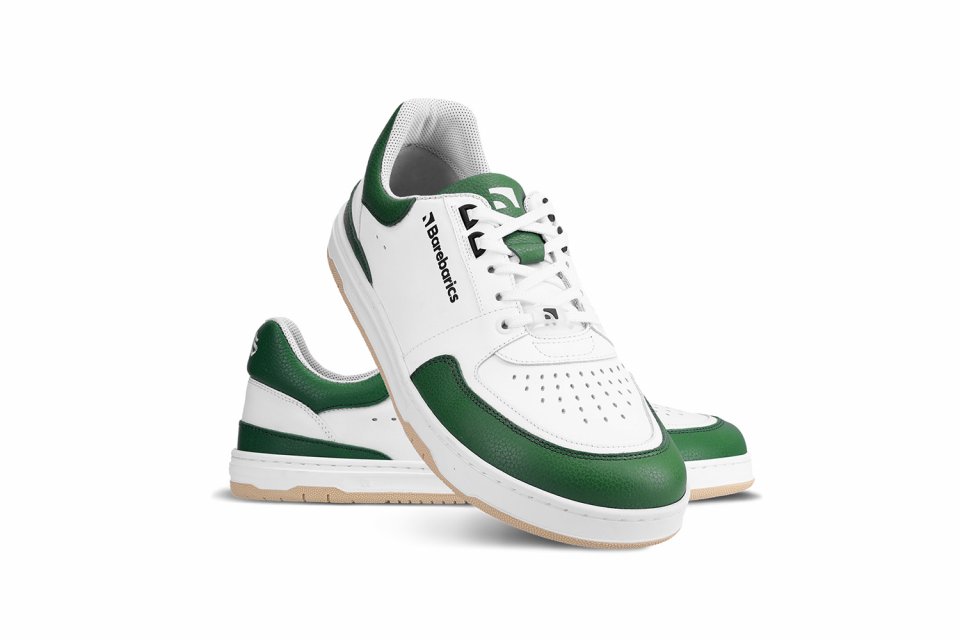 Barefoot tenisky Barebarics Wave - White & Dark Green