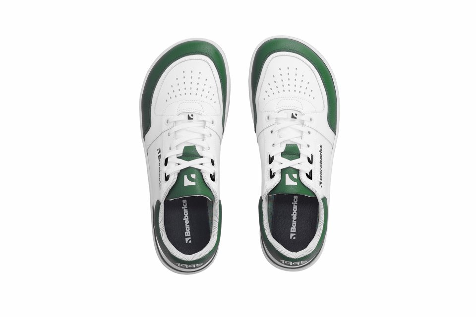 Barefoot tenisky Barebarics Wave - White & Dark Green