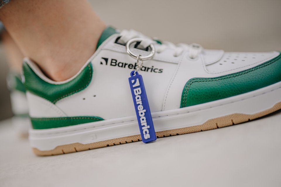 Barefoot tenisky Barebarics Wave - White & Dark Green