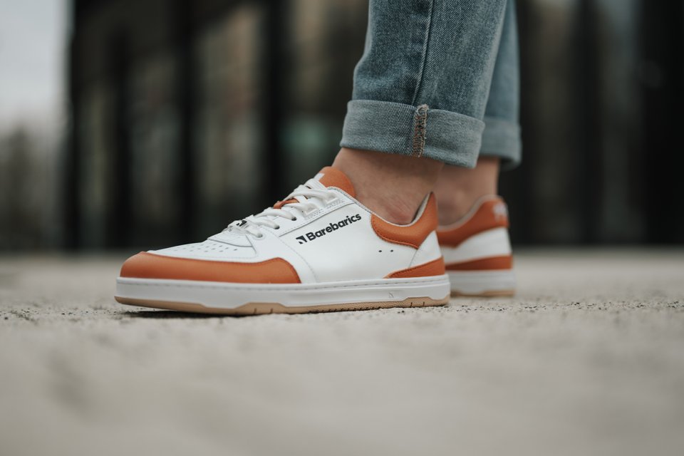 Barefoot Sneakers Barebarics Wave - White & Orange