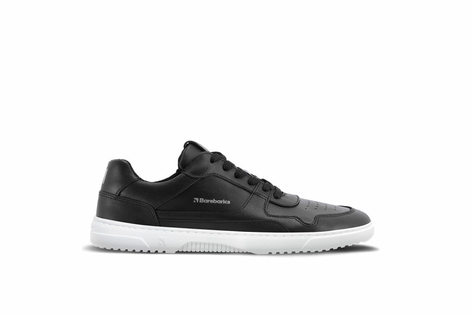 Barefoot Sneakers Barebarics Zing - Black & White - Leather