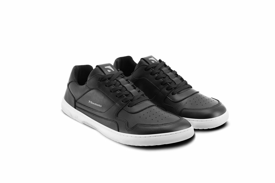 Barefoot Sneakers Barebarics Zing - Black & White - Leather