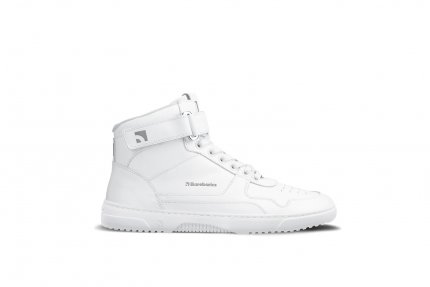 Barefoot tornacipő Barebarics Zing - High Top - All White - Leather