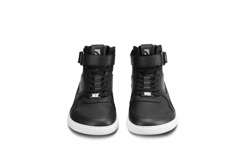 Barefoot Sneakers Barebarics Zing - High Top - Black & White - Leather