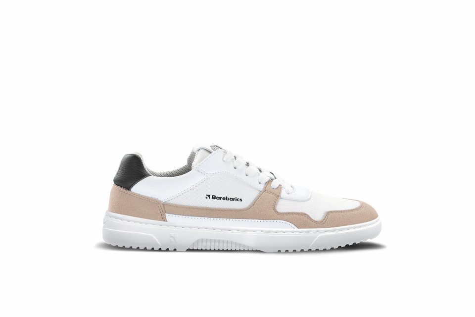 Barefoot Sneakers Barebarics Zing - White & Beige