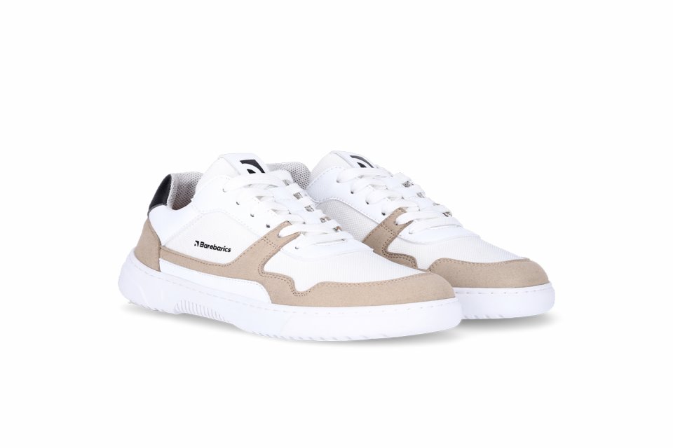 Barefoot Sneakers Barebarics - Zing - White & Beige