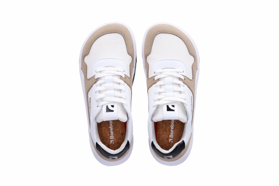 Barefoot Sneakers Barebarics Zing - White & Beige