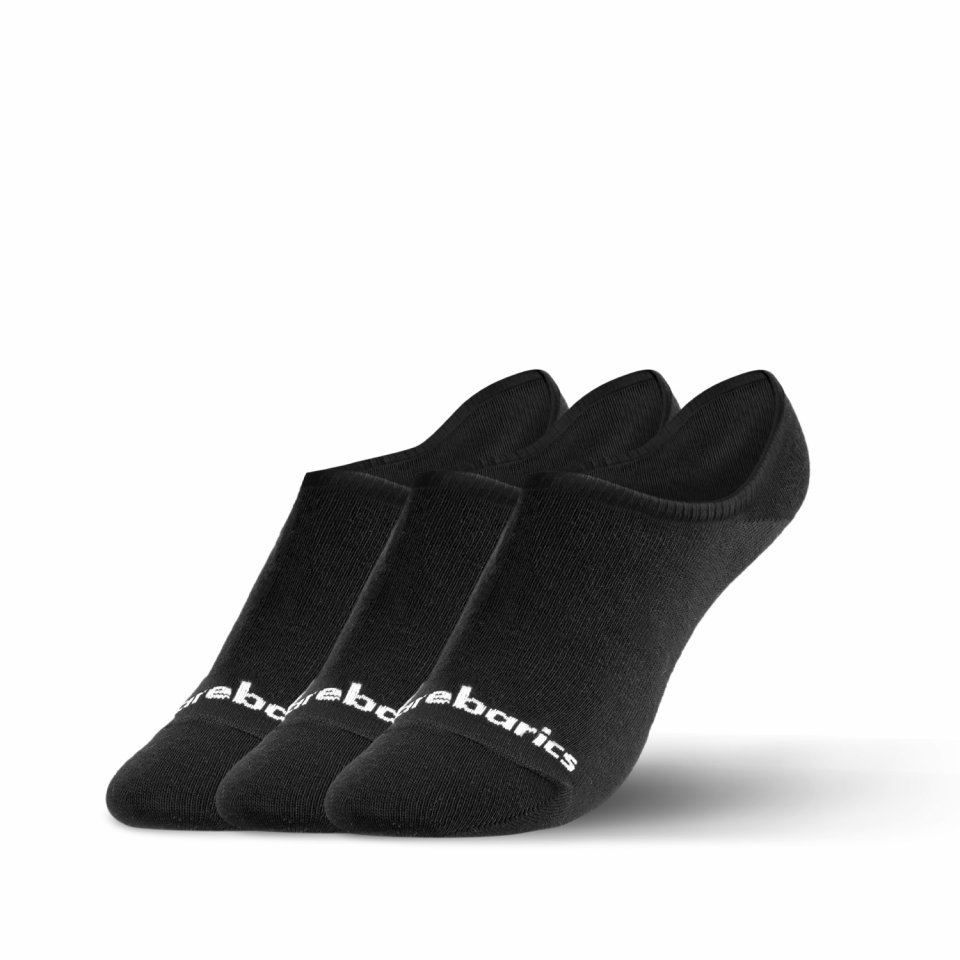 Barebarics - Barefoot Socks - No-Show - Black - 3 pack