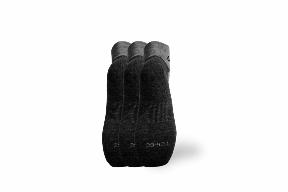 Barefoot Socks Be Lenka - Crew - Merino Wool – Grey - 3 pack