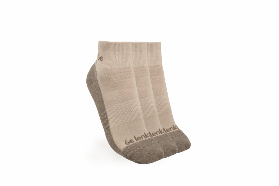 Barefoot Socks Be Lenka - Crew - Merino Wool – Beige - 3 pack