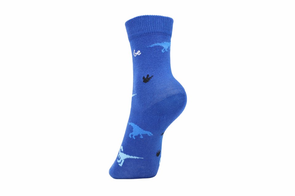 Chaussettes enfants Barefoot Be Lenka Kids - Crew - Dino - Royal Blue - 3 pack