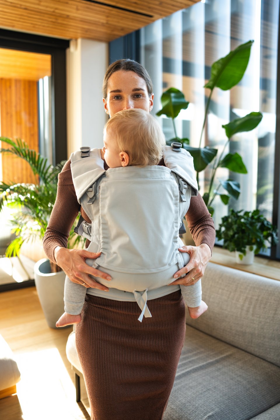 Baby carrier - Be Lenka Mini - Unicolor - Light Grey