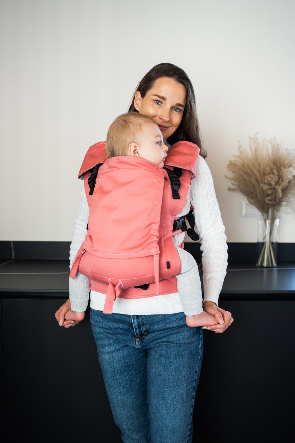 Baby carrier - Be Lenka Mini - Unicolor - Salmon Pink