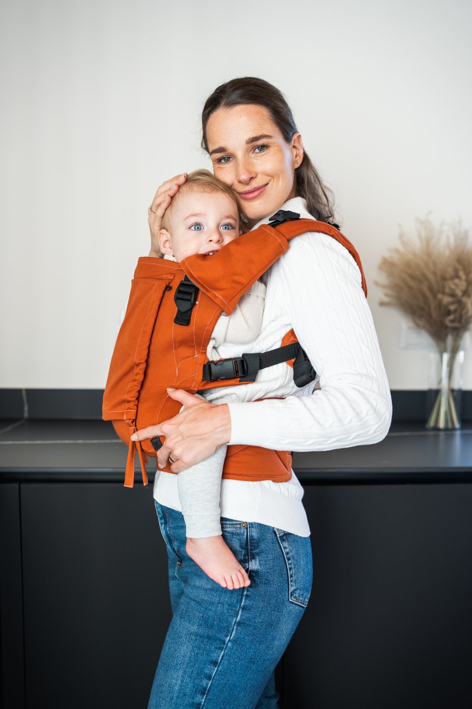 Baby carrier - Be Lenka Mini - Unicolor - Soft Rust