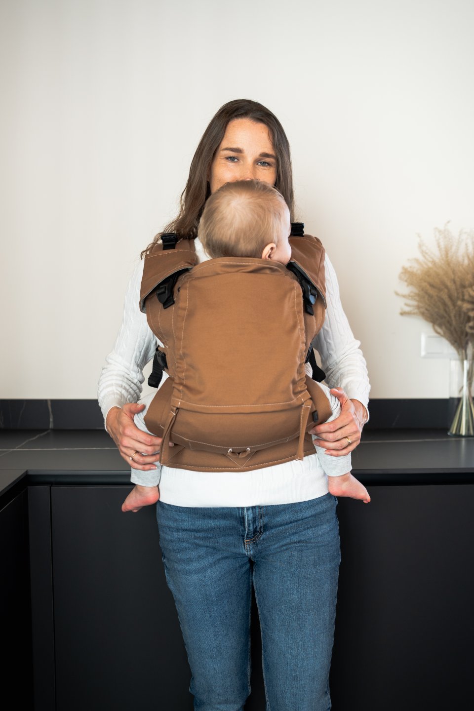 Baby carrier - Be Lenka Mini - Unicolor - Toffee Brown