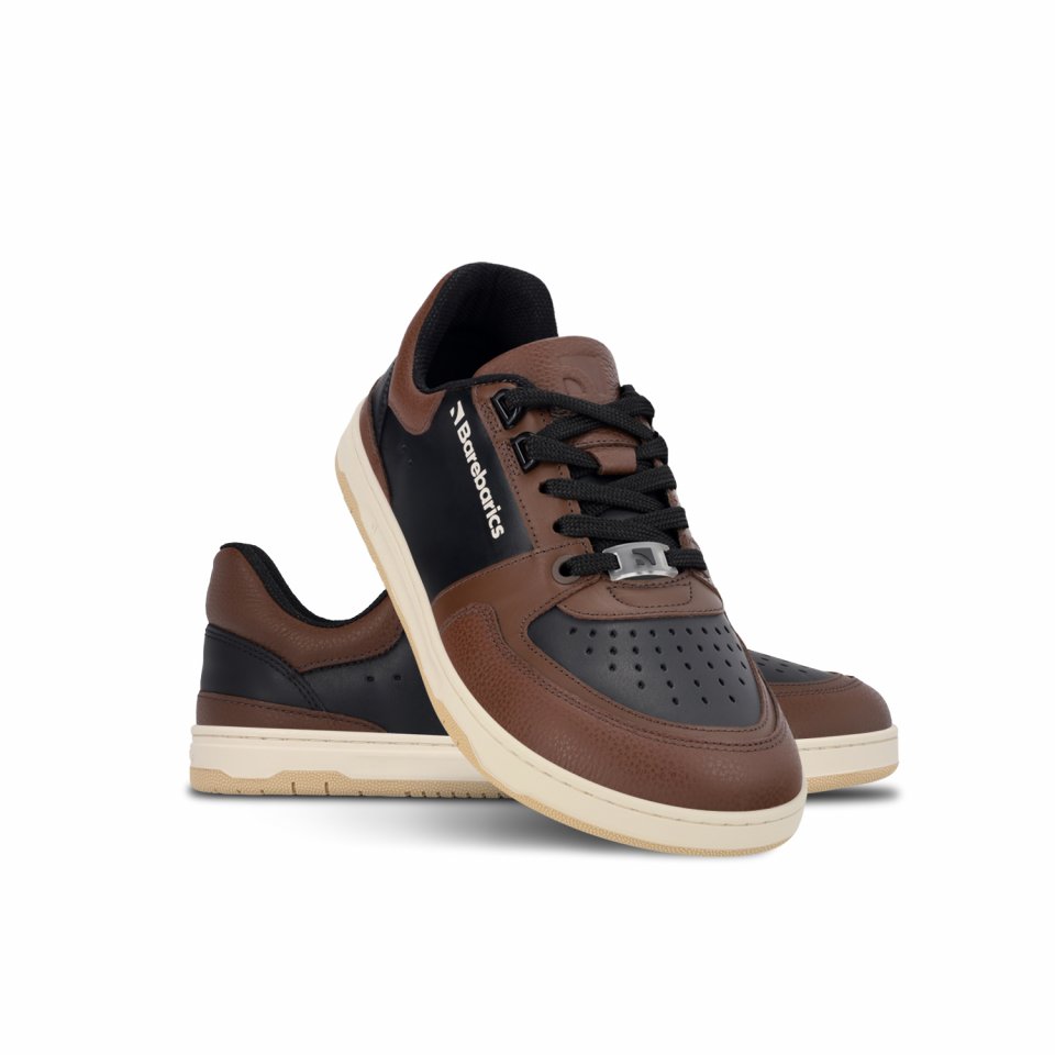 Barefoot Sneakers Barebarics Wave - Black & Dark Brown