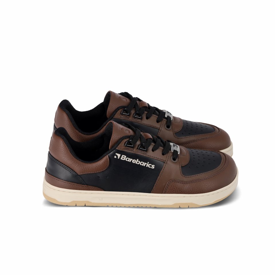 Barefoot Sneakers Barebarics Wave - Black & Dark Brown