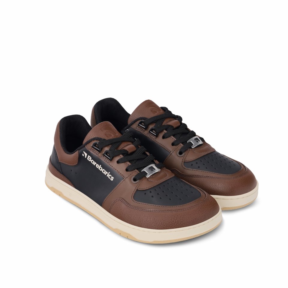 Barefoot tenisky Barebarics Wave - Black & Dark Brown