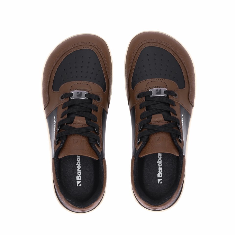 Barefoot tenisky Barebarics Wave - Black & Dark Brown