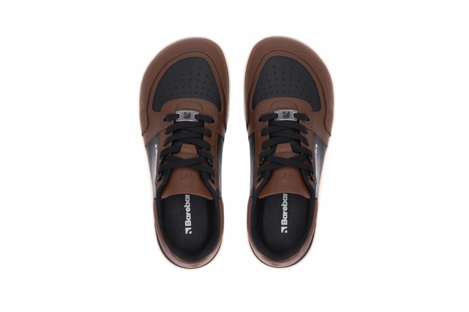 Barefoot Sneakers Barebarics Wave - Black & Dark Brown