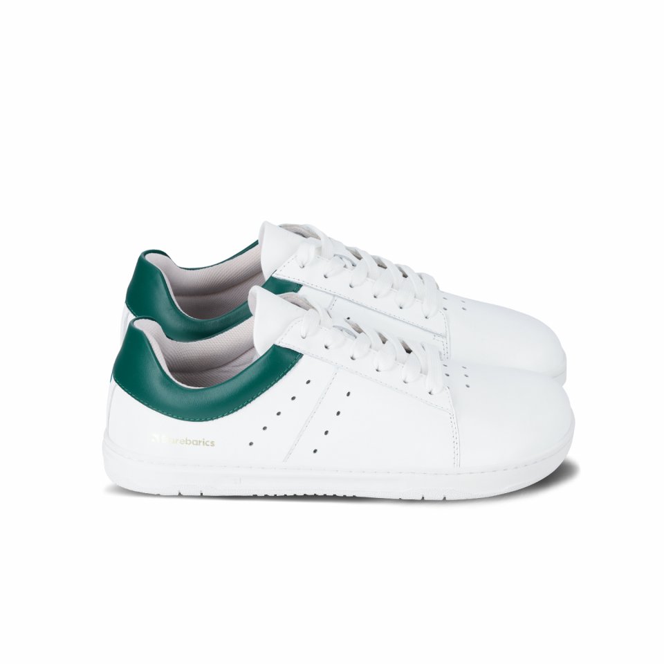 Barefoot tenisky Barebarics Enigma - White & Dark Green