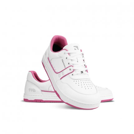 Barefoot Sneakers Barebarics Arise - White & Raspberry Pink