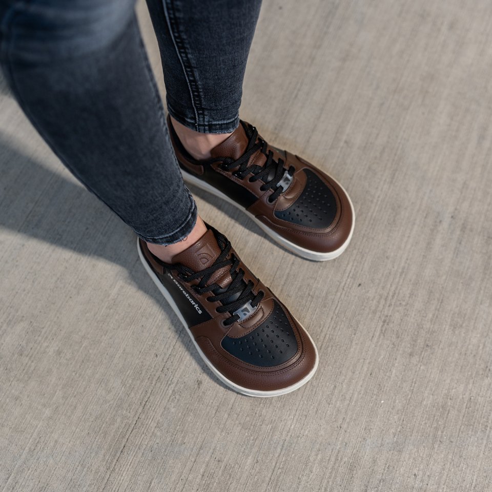 Barefoot Sneakers Barebarics Wave - Black & Dark Brown