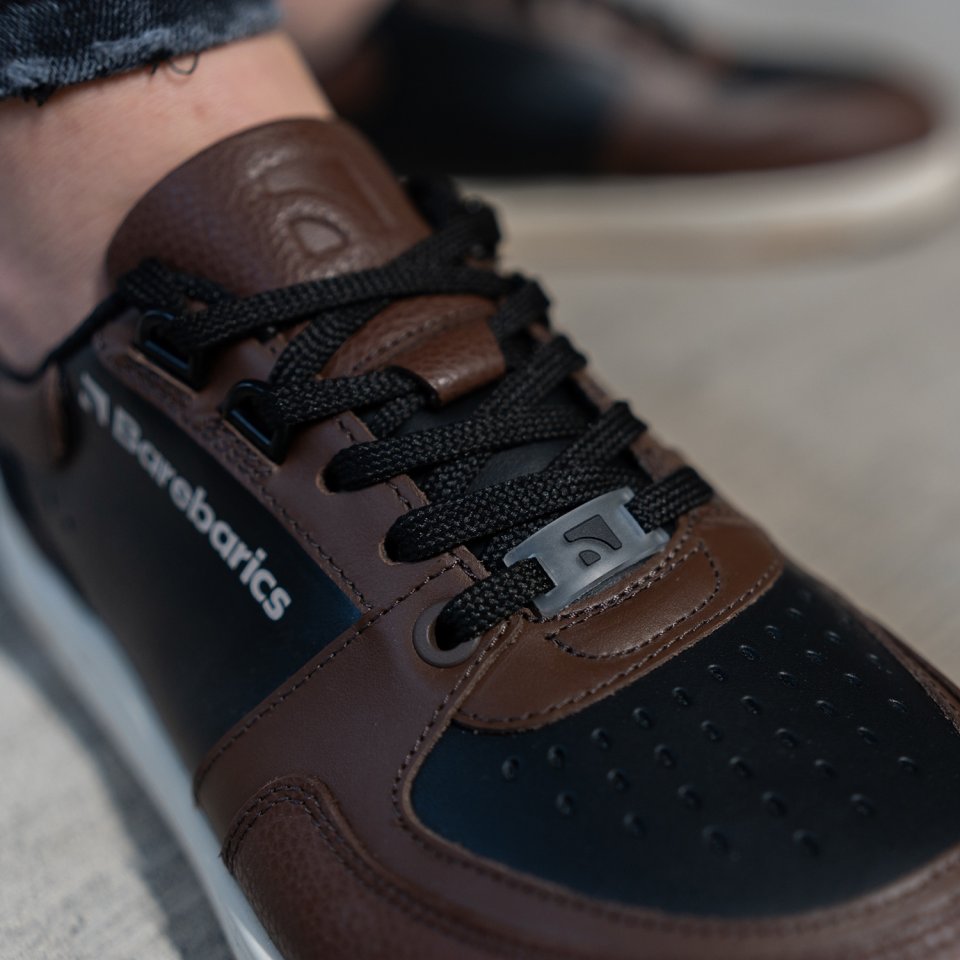 Barefoot Sneakers Barebarics Wave - Black & Dark Brown