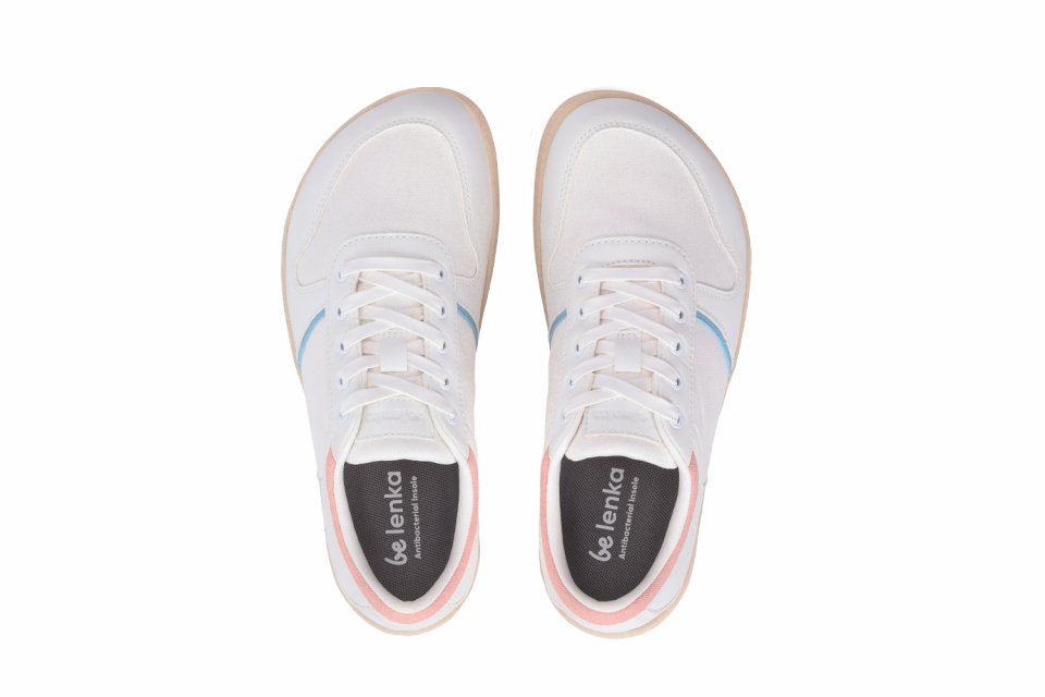 Barefoot Sneakers - Be Lenka Echo - White & Cotton Candy Vegan