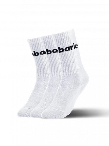 Barebarics - Chaussettes Barefoot - Crew - White - Big logo - 3 pack