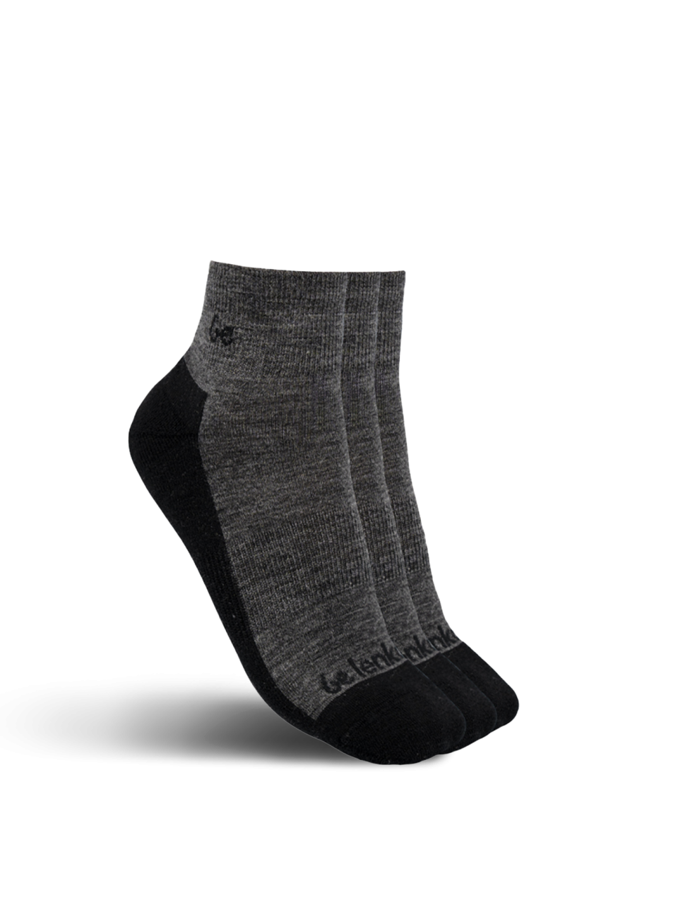 Barefoot Socks Be Lenka - Crew - Merino Wool – Grey - 3 pack