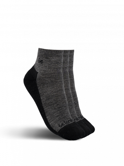 Barefoot calzini Be Lenka - Crew - Merino Wool – Grey - 3 pack